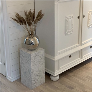 Customized Square Marble Stone Table,White Marble Side Table
