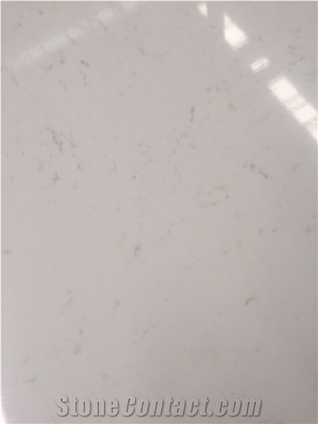 Artificial Carrara White Quartz Slab Countertop-3066