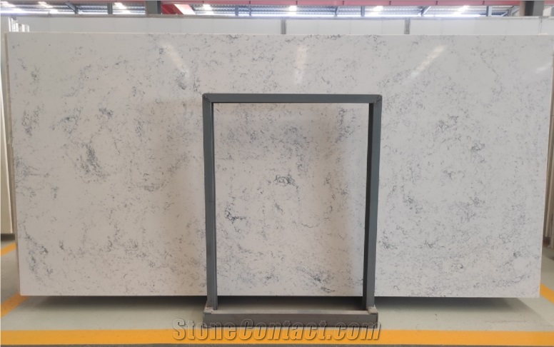 Cheap Carrara Quartz Slab For Interior Countertop & Tile