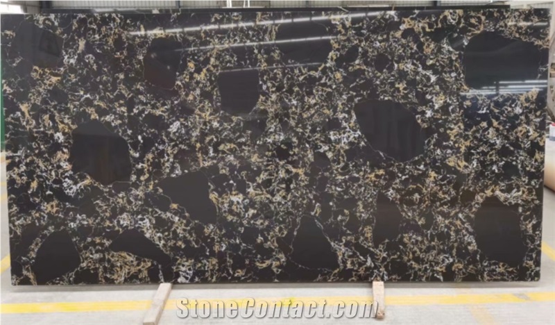 Popular Quartz Black Marble Pattern For Wall Cladding/Tiles