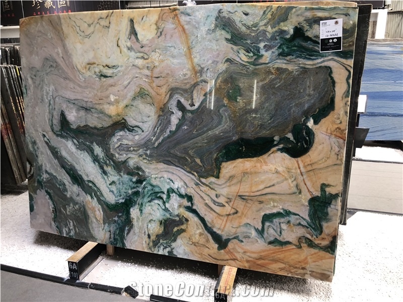 Polished Blue Louise Quartzite For Background Countertop