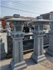 Japan Style Exterior Lantern, Pedestal Garden Lamps