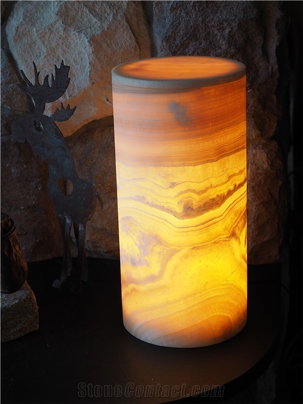 Transparent Onyx Led Backlit Lamps With Base