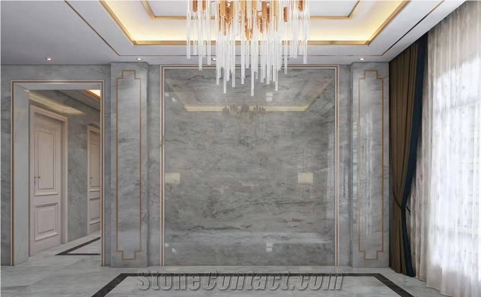 China Yobo Grey Marble Polished Natural Stone Column