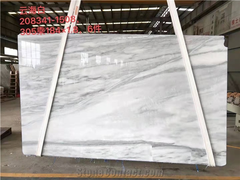 Greece Seas Clouds White Marble Polished Slabs & Tiles