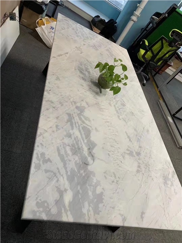 Italy Van Gogh Grey Marble Polished Kitchen Countertops