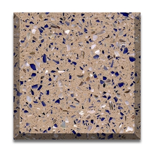Brown Mix Blue Grain Terrazzo Floor Bathroom Wall Tile