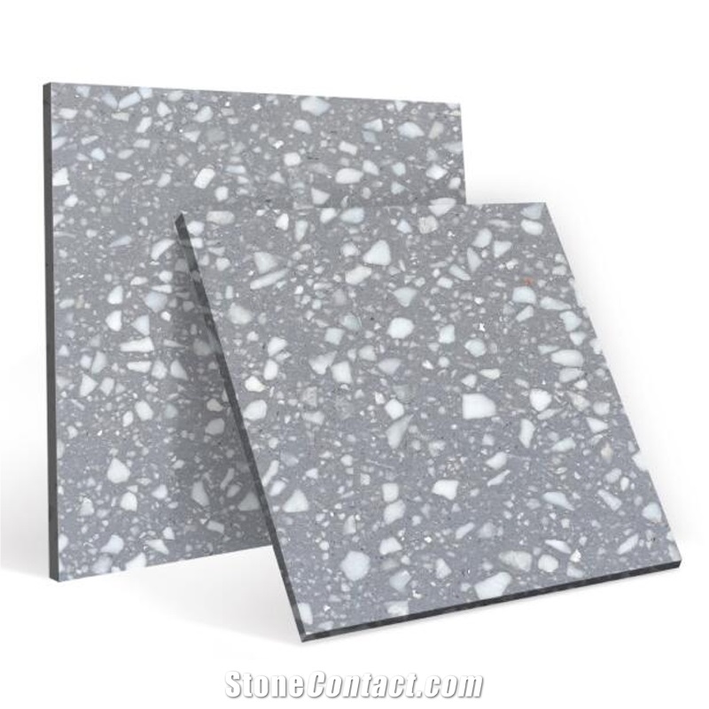 Grey Terrazzo Slab Cement Wall Tile Flooring Tiles