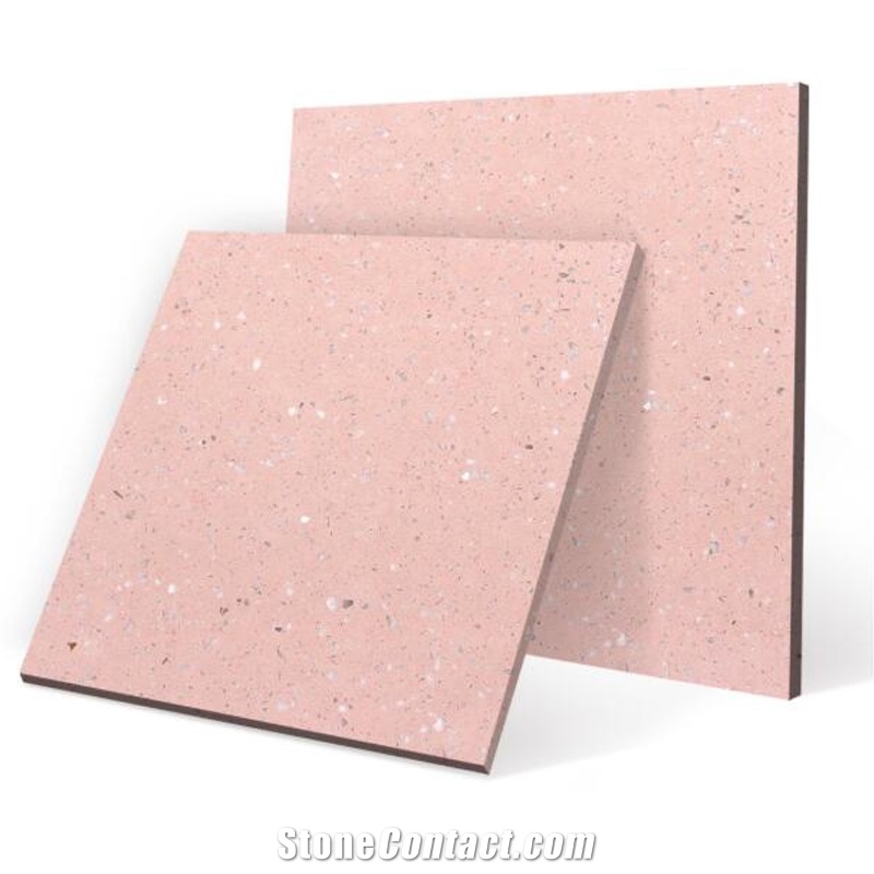 Pink Terrazzo Small Grain Floor Tile Cement Wall Tile