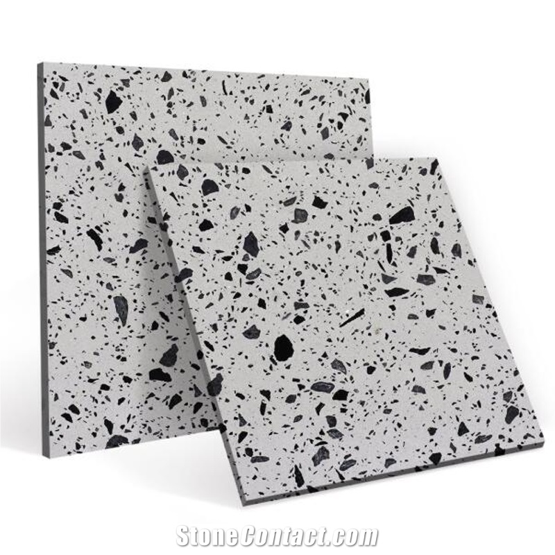 White And Black Terrazzo Cement Floor Tile Wall Tile