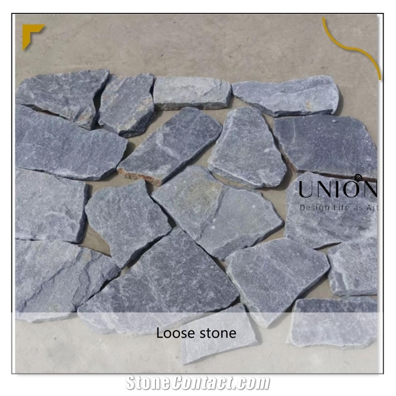 Natural Stone Decoration Dark Grey Limestone Dry Stack Stone