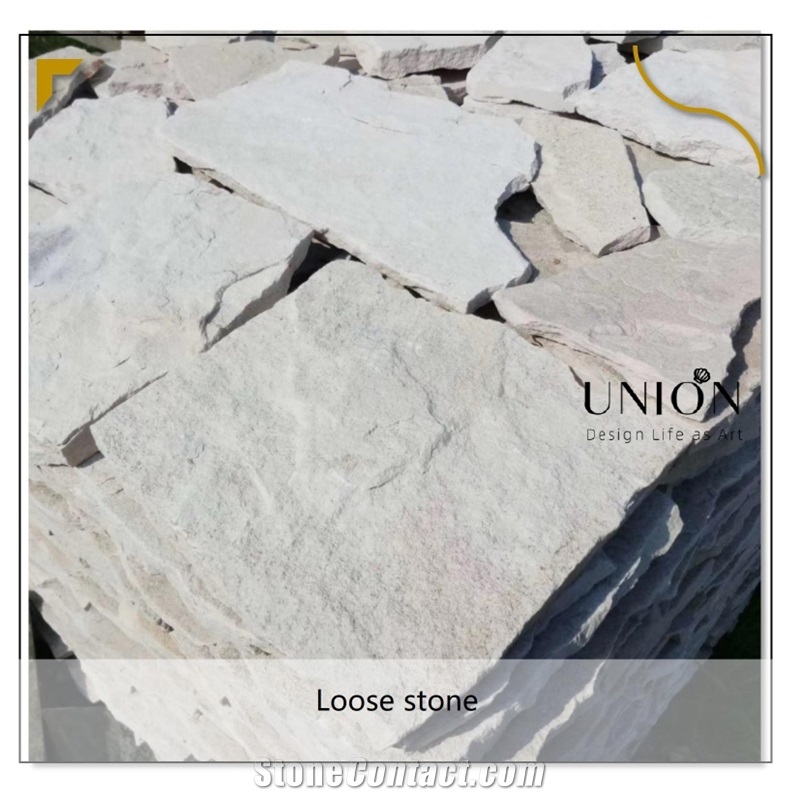 White Exterior & Outdoor Natural Sand Stone Irregular Loose