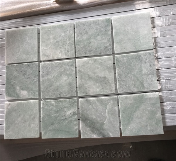 Ming Green Marble Square Mosaic Tile