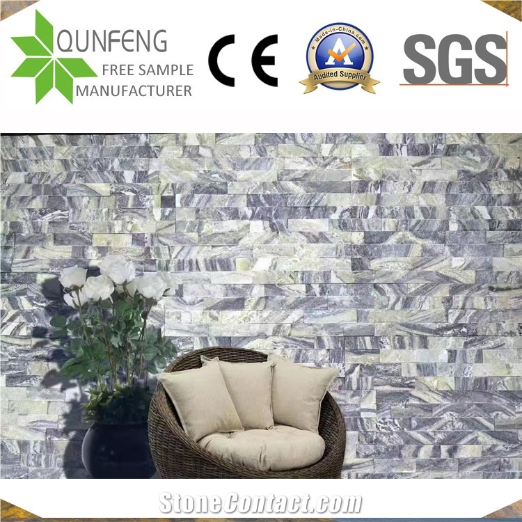 China Natural Stacked Stone Marble Wall Cladding Panels