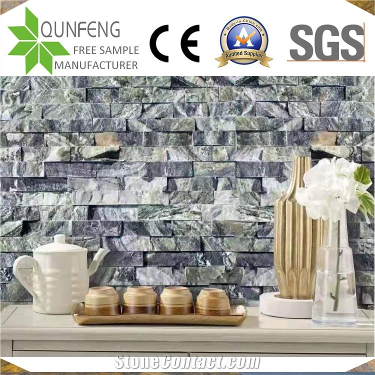 China Natural Stacked Stone Marble Wall Cladding Panels