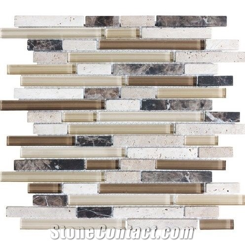 Indoor Wall Decoration Glass Mosaic Tiles