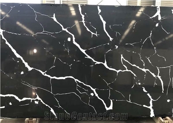 Nero Marquina Marble Slab Tiles