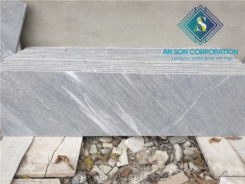 Grey Marble Steps And Risers Size For Home Design