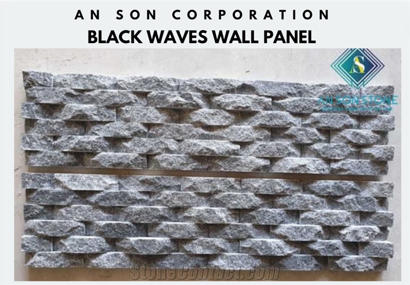Hot Product Black Waves Wall Cladding Panel