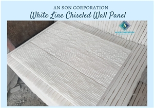 Hot Sale In January White Line Chiseled Wall Panel