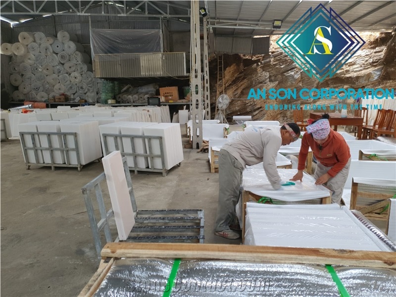 Modern Packing White Marble Tile Big Project