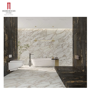 1600*3200 Calacatta Gold Marble Look Porcelain Floor Tile