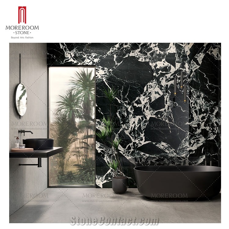 3600*1200 Black Marble Look Large Format Sintered Stone