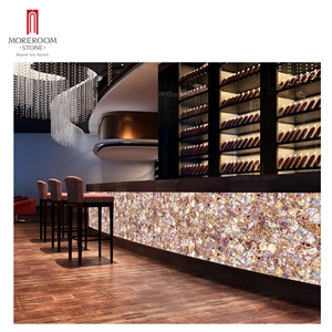 Luxury Agate Crystal Gemstone Led Light Bar Commercial Counters
