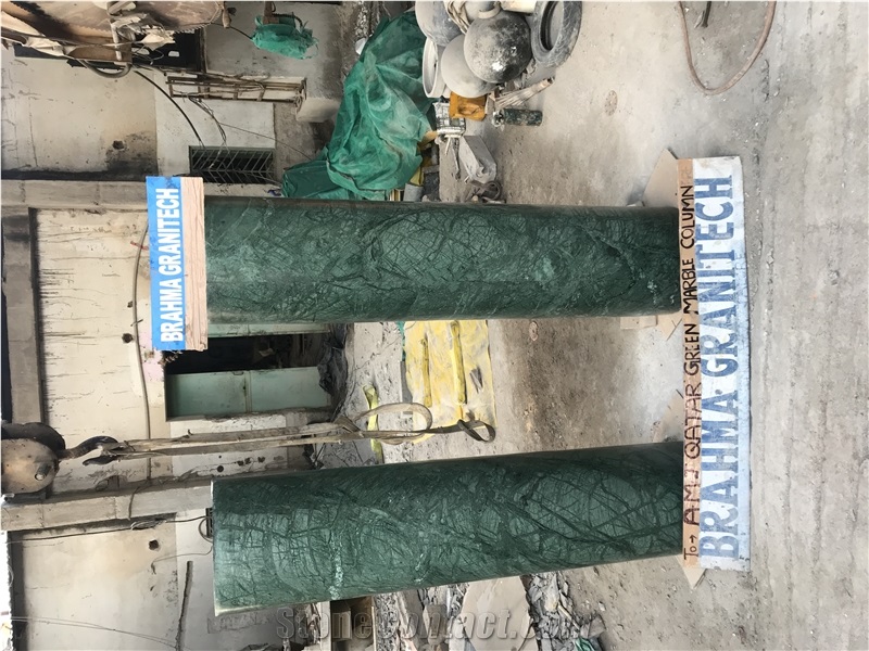 High Quality Green Marble Hollow Column Pillar, Stone Column