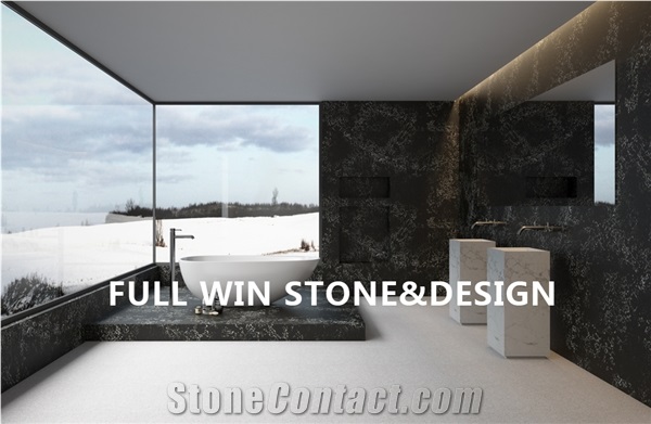 Artificial Stone Small Residential Master Bathroom Design