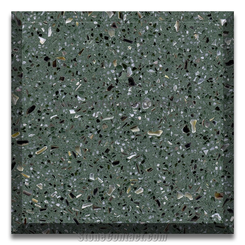 Bright Green Terrazzo Cement Slabs Tiles
