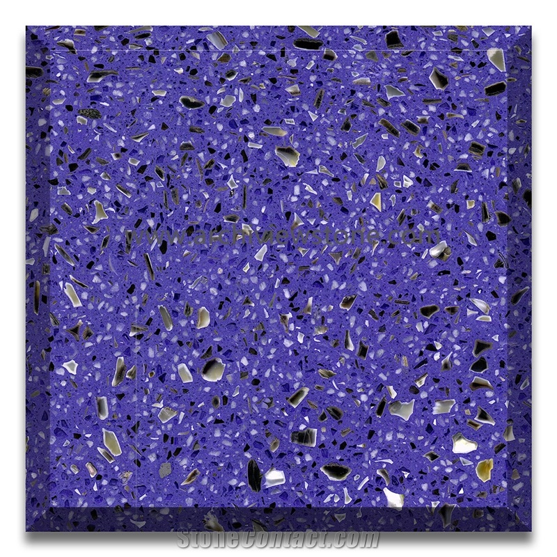 Purple Cement Terrazzo Slabs Terrazzo Tiles