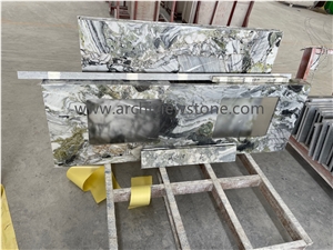 White Beauty, Cold Jade Green Marble Bathroom Vanity Tops