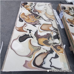 Artificial Stone Commercial Counters, Artificial Marble Slab For Reception Desk