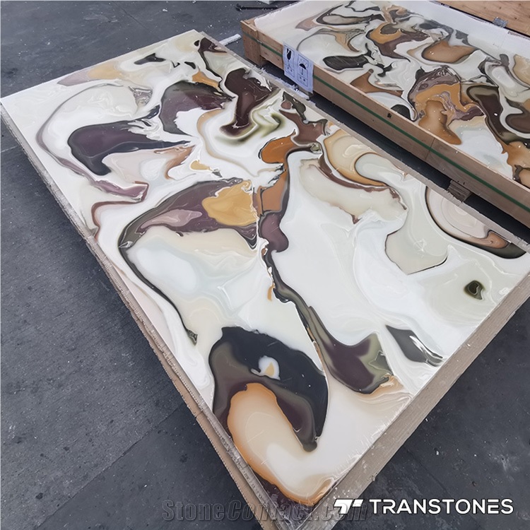 Artificial Stone Commercial Counters, Artificial Marble Slab For Reception Desk