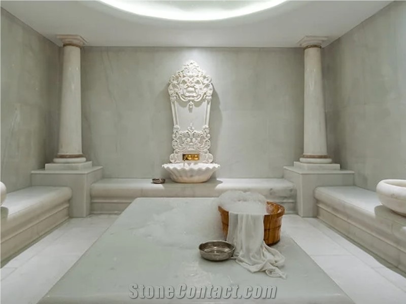 Afyon White Marble TURKISH BATH Design
