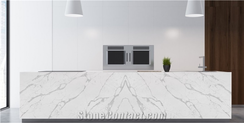 Hot Sale Artificial White Quartz Kitchen Countertop