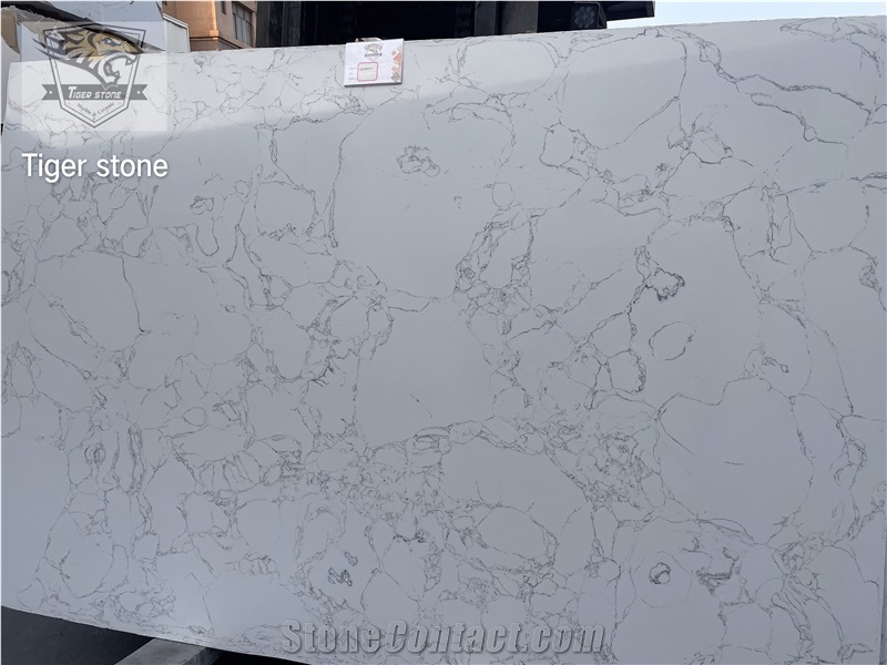 Artificial Marble Statuario Quartz Stone Slabs
