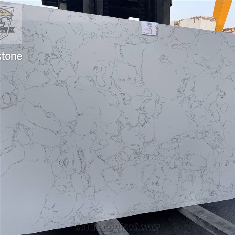 Artificial Marble Statuario Quartz Stone Slabs