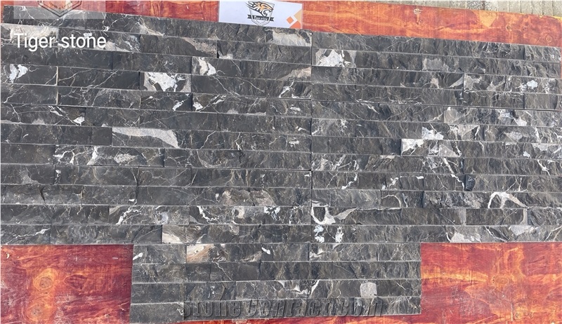 Silver Dragon Marble Stacked Stone Panel