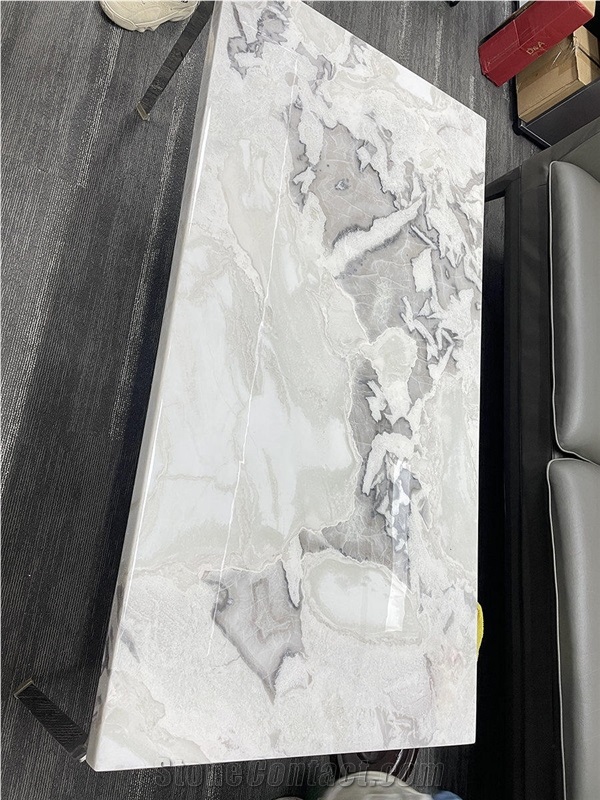 Lightweight Carso White Quartzite Honeycomb Backed Table Top