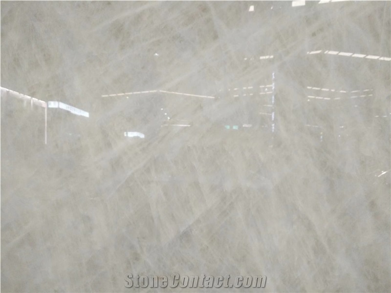 White Crystal Ice Quartzite Floor Tile Slab