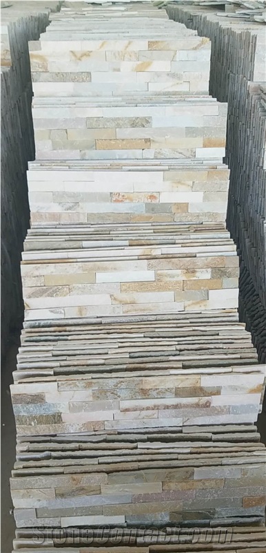 White Grey Marble Loose Stone Ledge Panel Veneer