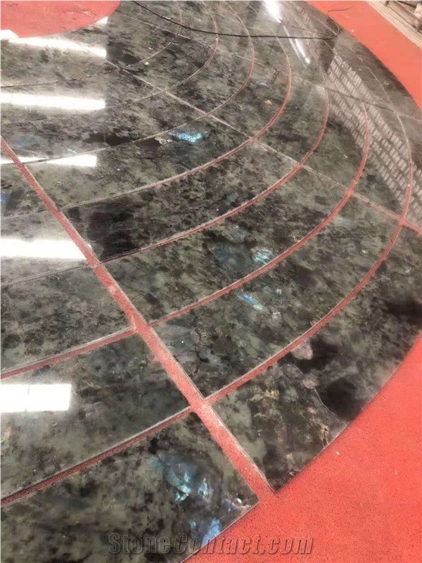 Layout Labradorite Blue Granite Floor Tiles