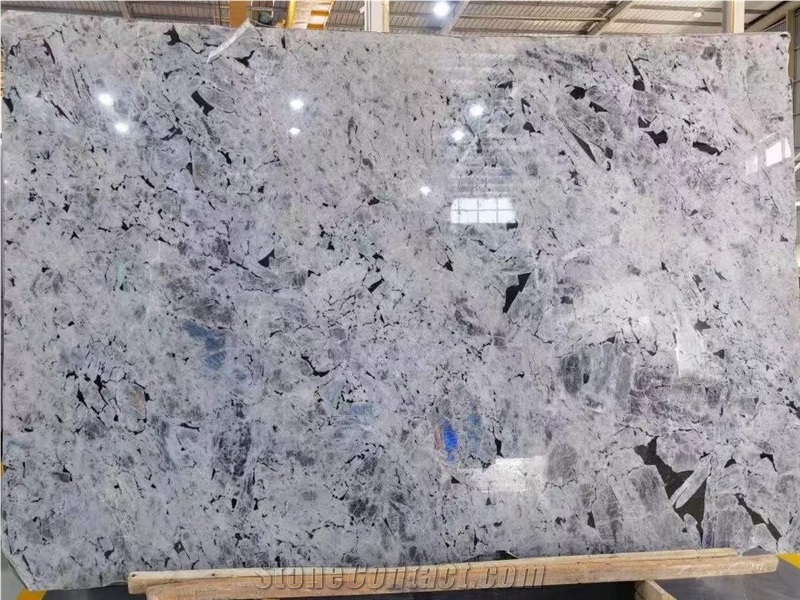 Madagascar Labradorite White Granite Slab