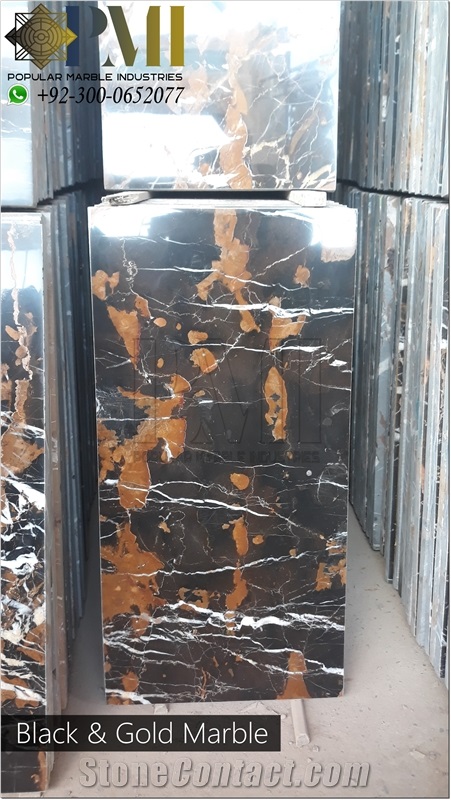 Black And Gold Marble 30X60x2cm Tiles