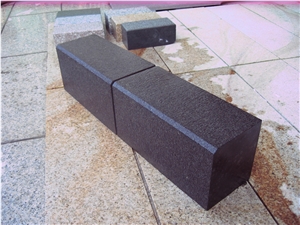 Rajasthan Black Basalt Landscaping Kerbstone