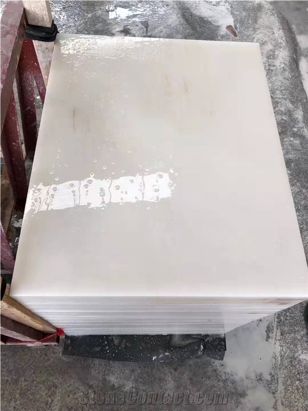 A Grade Chinese Guangxi Pure White Marble Tiles