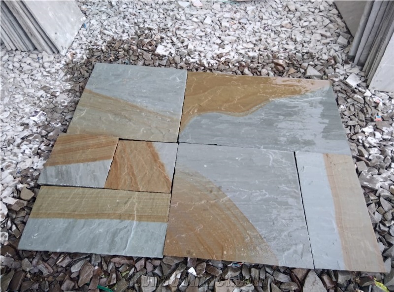 Desert Multicolor Grey Sandstone Tiles