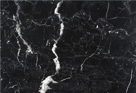 Black Nero Marquina Marble Slabs, Black & White Vein Flooring, Walling